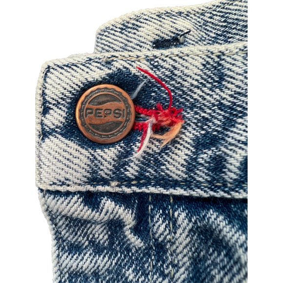 Vintage NWT Pepsi Apparel Acid Wash High Rise Jeans | Size 38x24 - Picture 5 of 11